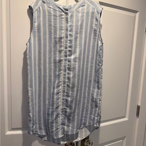 BB Dakota striped sleeveless chambray dress